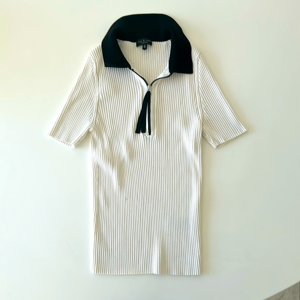 Rag & Bone Cadee Polo in white